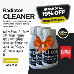 Radiator Cleaner For Car, Tractor, JCB and Truck, For Remove Rust, Reduce Engine Tear and Wear, Improve Cooling, Pack of 3