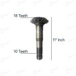 रेन फोर्स बास्केट मॉडल थ्रेशर डिफरेंशियल गियर बॉक्स 18 x 10 दांत शाफ्ट बड़ा 30 इंच और छोटा 11 इंच सेट P990 - P910 मॉडल थ्रेशर के लिए