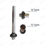 रेन फोर्स बास्केट मॉडल थ्रेशर डिफरेंशियल गियर बॉक्स 18 x 10 दांत शाफ्ट बड़ा 30 इंच और छोटा 11 इंच सेट P990 - P910 मॉडल थ्रेशर के लिए