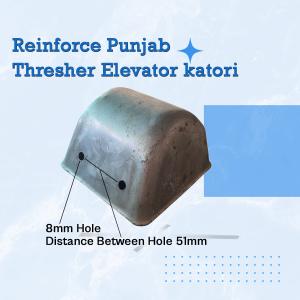 Thresher Elevator Bowl MS (Shovel Type), 130 x 110 x 75 mm Size (For Reinforce Basket Model Thresher)