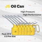JS Genuine Lubricating Oil Can, 1/2 Pint Size (High Pressure-High Performance), Pack Of 6