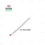Eicher Tractor Genuine Stop Cable Assembly, 36" Total Length, Nut To Cable 24" Length