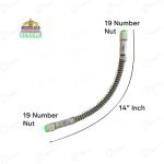 सोनालीका ट्रैक्टर पावर स्टीयरिंग पाइप, स्टीयरिंग यूनिट राइट टू स्टीयरिंग सिलेंडर, 14" इंच | 19x19 नंबर नट | 10029941AA