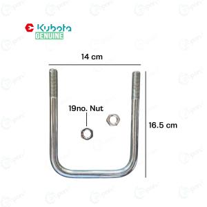 E-Kubota Genuine Kit U Bolt Set For Farmtrac Tractor, (1 Unit - 4 Nos)