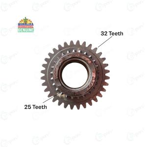 सोनालिका ट्रैक्टर असली डॉग गियर असेंबली, Z32 x Z25 दांतों वाला गियर, बुश टाइप (17mm दांतों का साइज़)