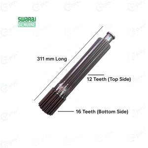 Swaraj Tractor Genuine Intermediate Shaft (Z16/12 Teeth, 311 mm Length)
